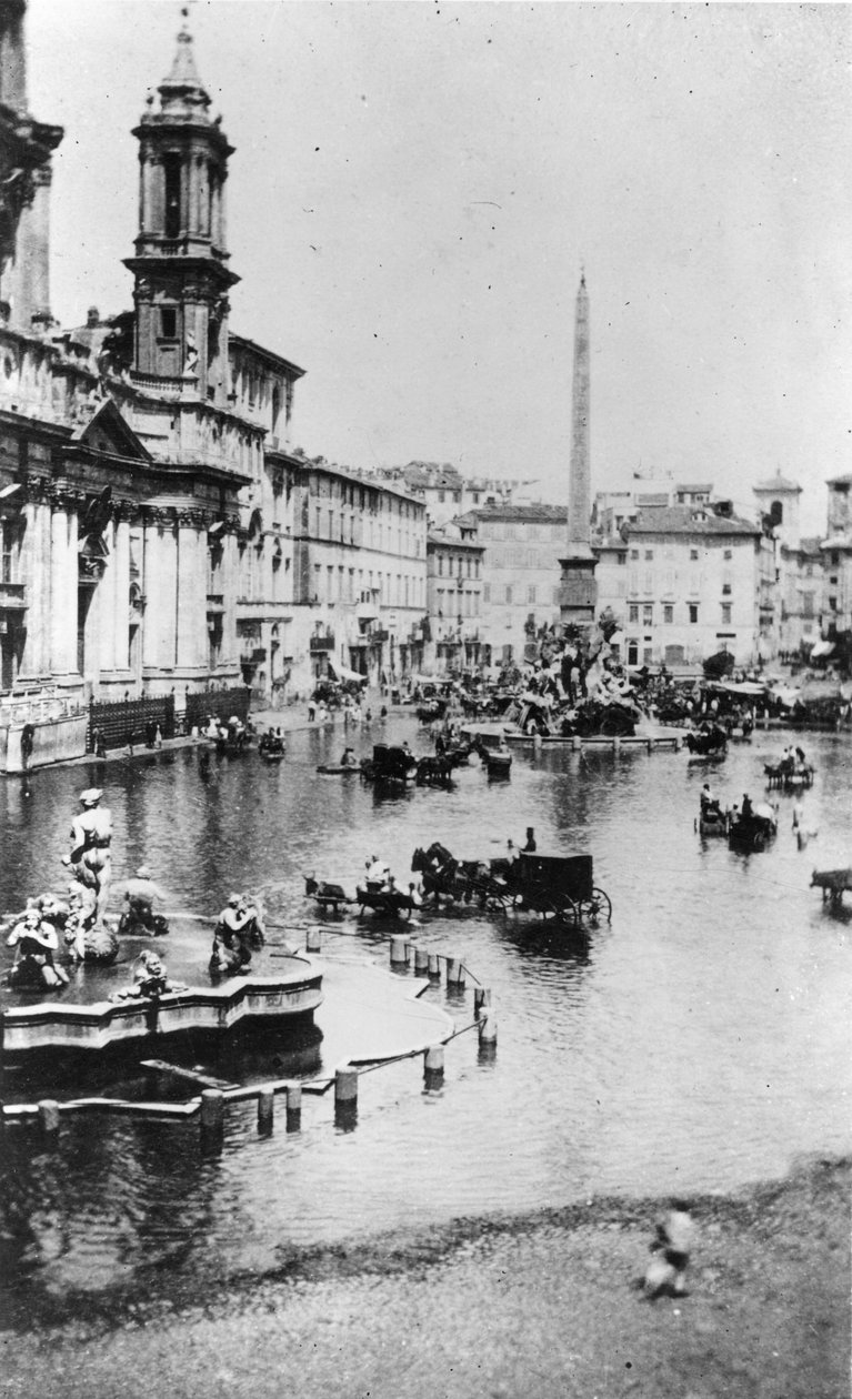Piazza Navona, Rom, ca 1865 av Italian Photographer