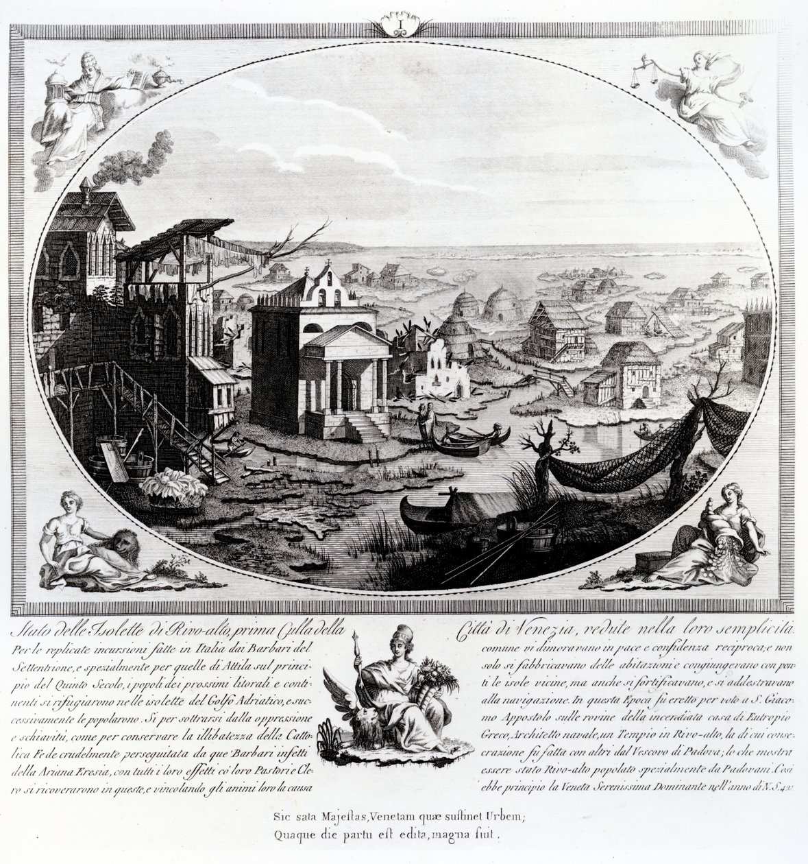 Venedigs tidiga bosättning (se även 316845) av Italian School