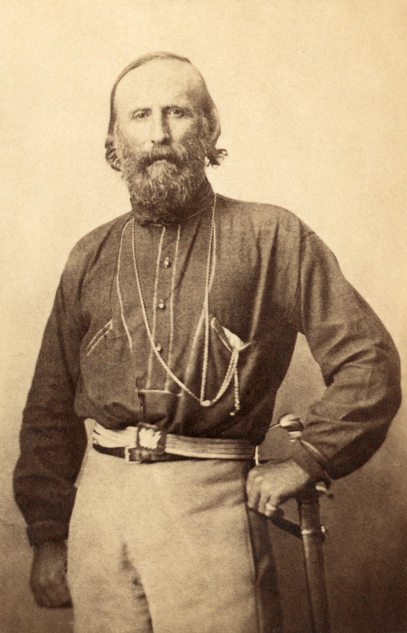 Giuseppe Garibaldi, från ett 1800-talsfotografi av Italian School