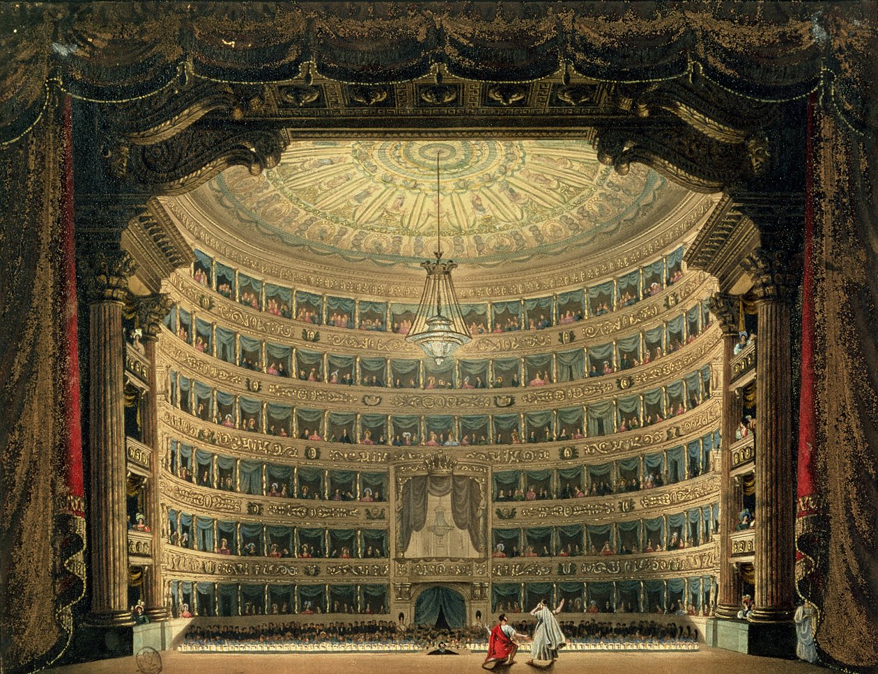La Scala, Milano, under en föreställning av Italian School