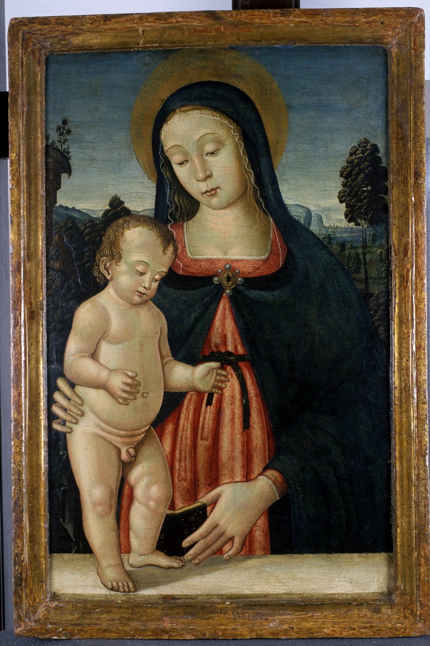 Madonna och barn, ca 1500 (tempera på poppelträ) av Italian School