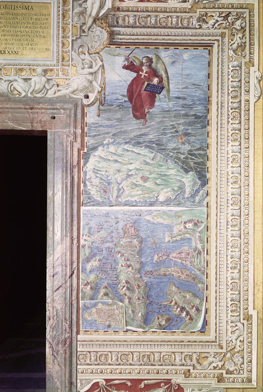 Karta över Malta, detalj från 