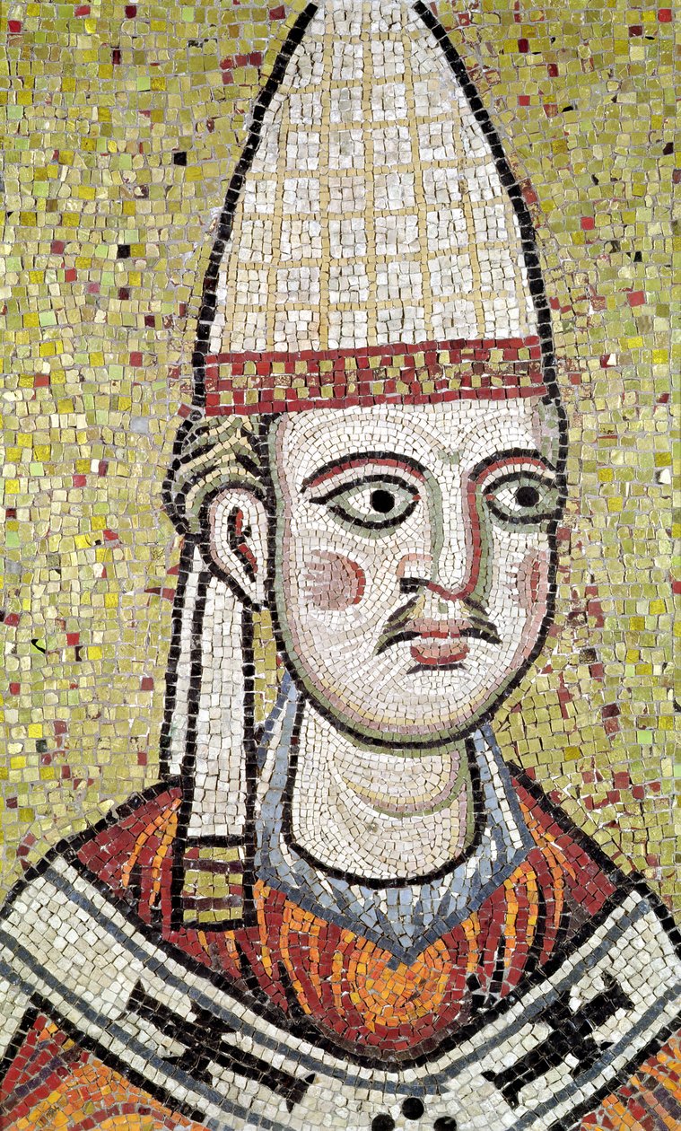 Påve Innocentius III (1160-1216) (mosaik) av Italian School