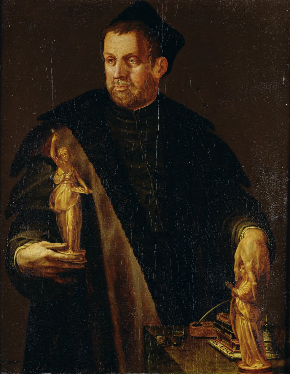 Portræt af den florentinske samler Vincenzo Borghini swed av Italian School