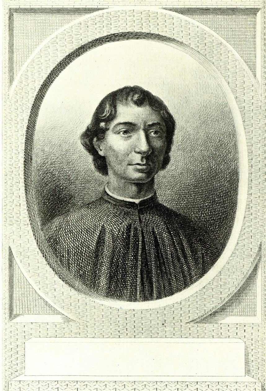 Porträtt av Niccolo Machiavelli (1469-1527) av Italian School