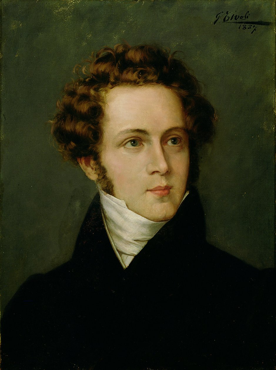 Porträtt av Vincenzo Bellini (1801-1835) 1887 av Italian School