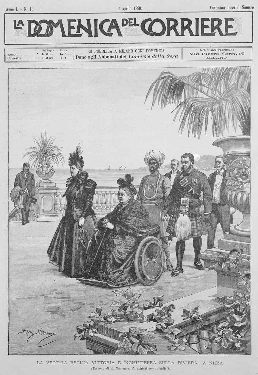 Queen Victoria i luga o le Italian Riviera, pito i luma o 