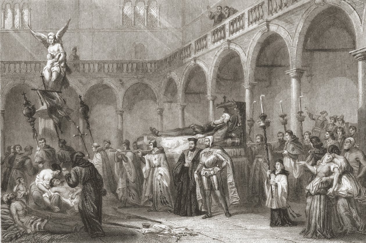 Tizians begravning (ca 1488-1576) av Italian School