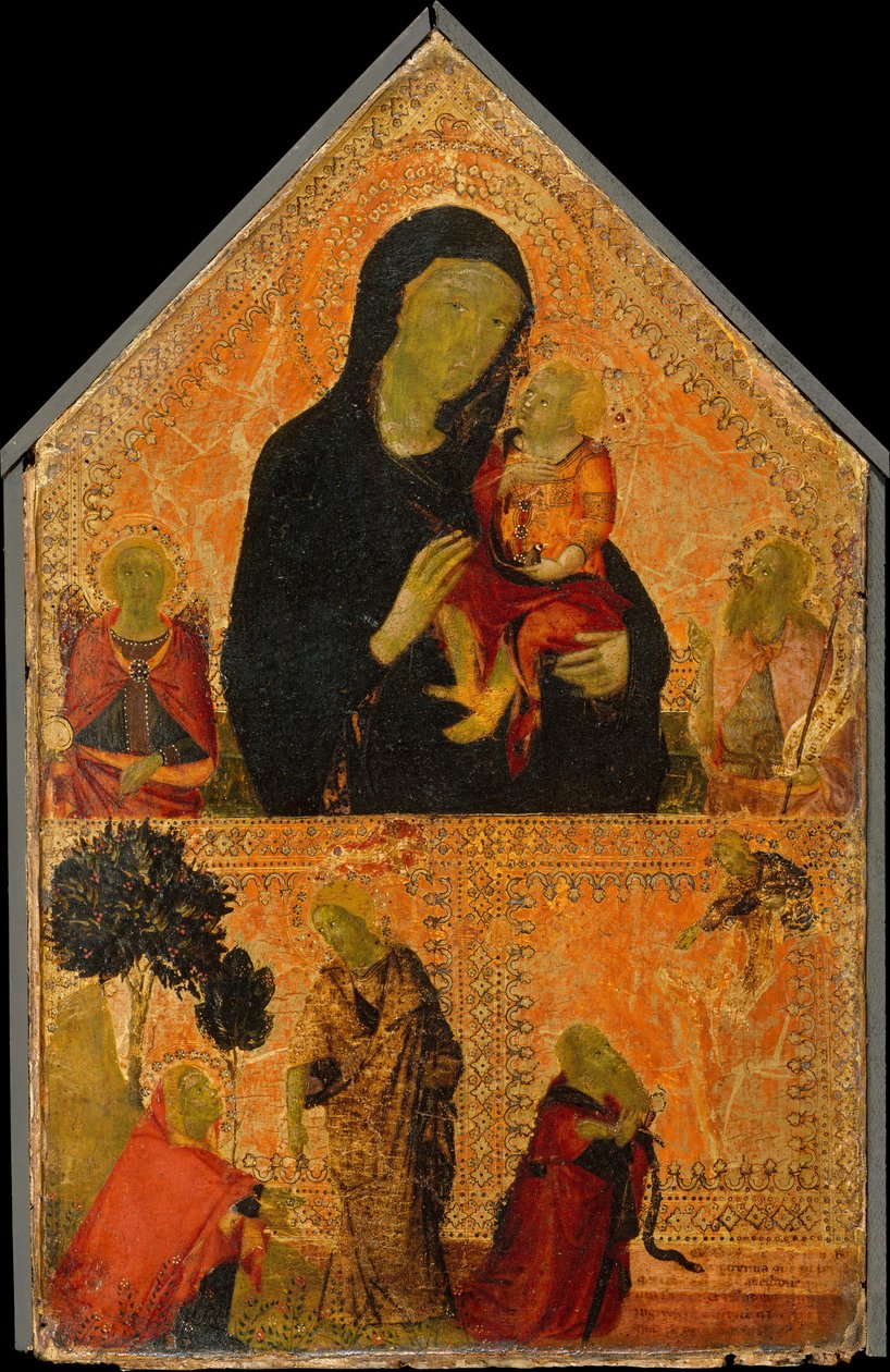 Madonna och barn med de heliga Mikael och Johannes Döparen, Noli Me Tangere... av Italian