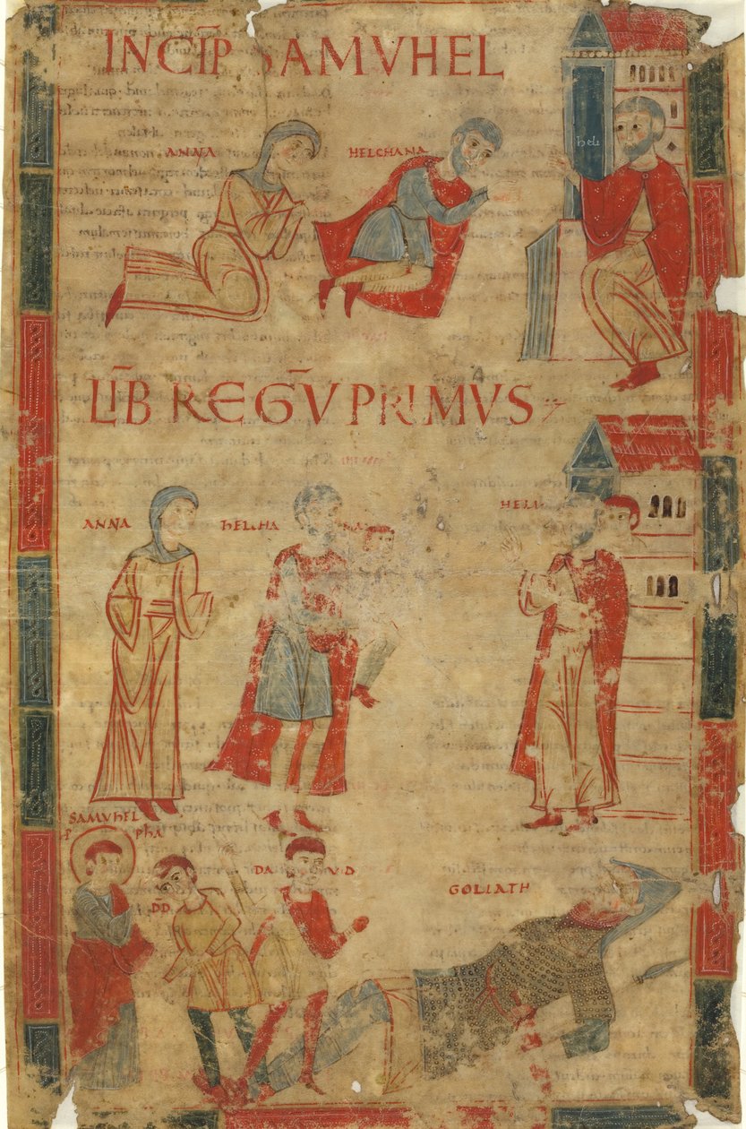 Fyra scener ur första Samuelsboken av Italian 11th Century