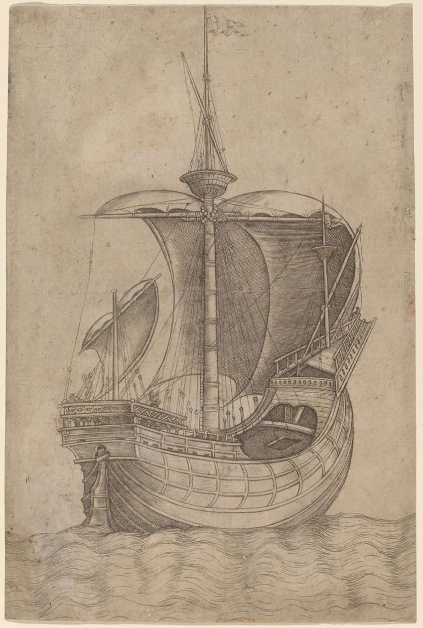 Carrack, på väg till höger av Italian 15th Century