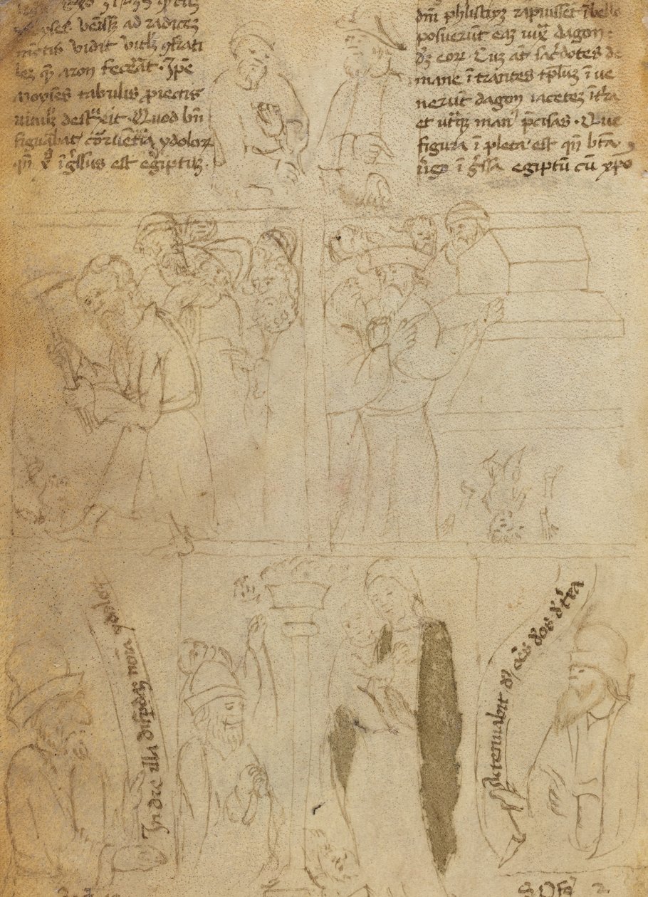 Förstörelsen av de egyptiska idolerna [verso] av Italian 15th Century