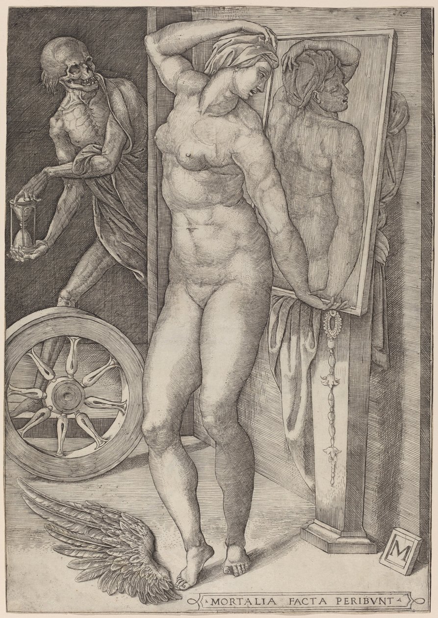 Allegory of Vanity (Death Surprising a Woman) av Italian 16th Century