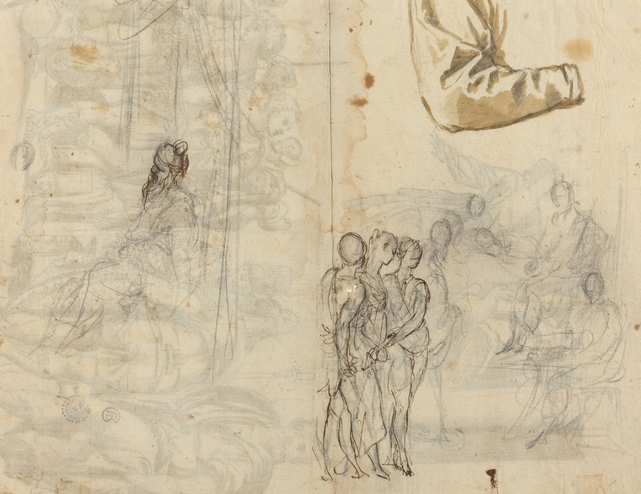 Kopia efter en historisk målning från Paolo Veroneses krets [recto] av Italian 16th Century