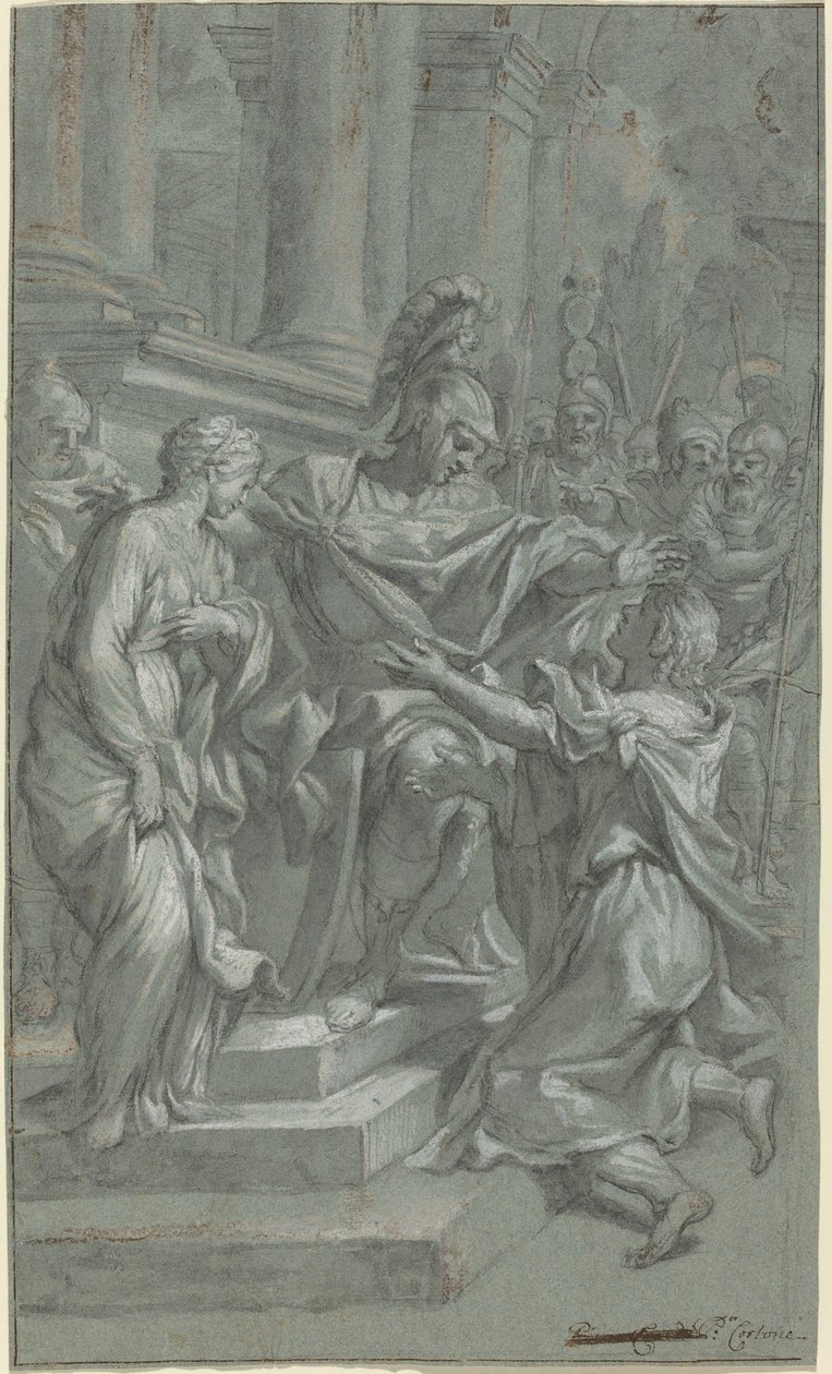 Scipio återställer sin fånge till sin älskare av Italian 17th Century