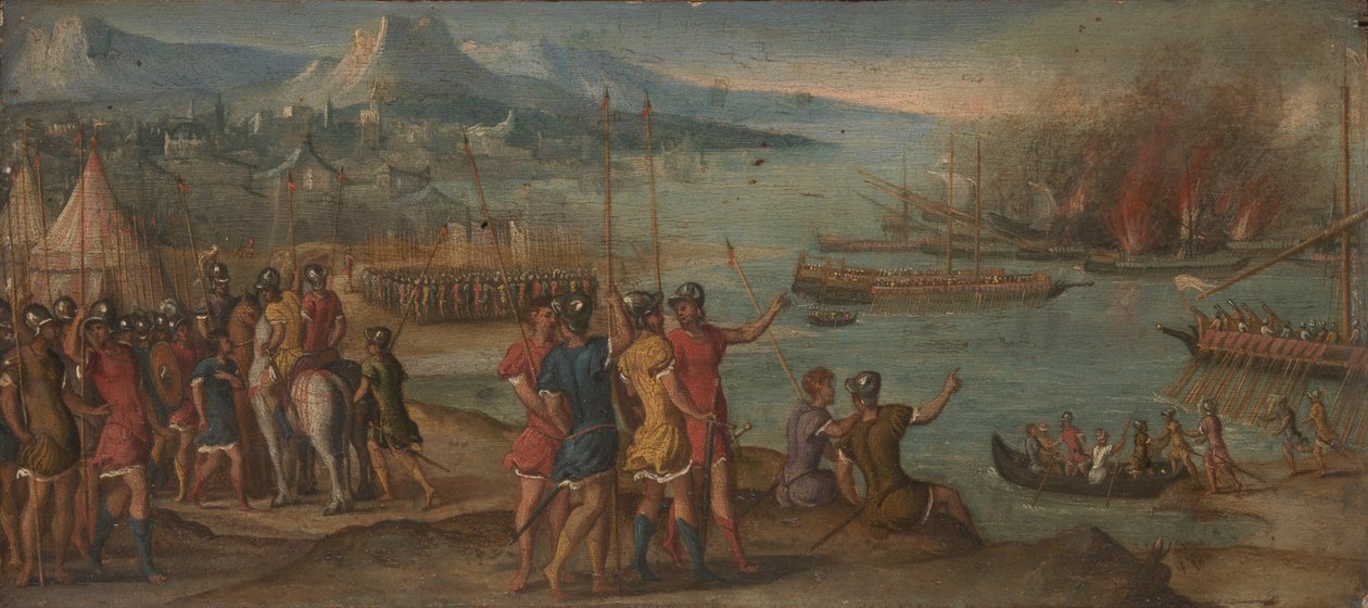 Ett sjöslag, ca. 1580 av Italian Master