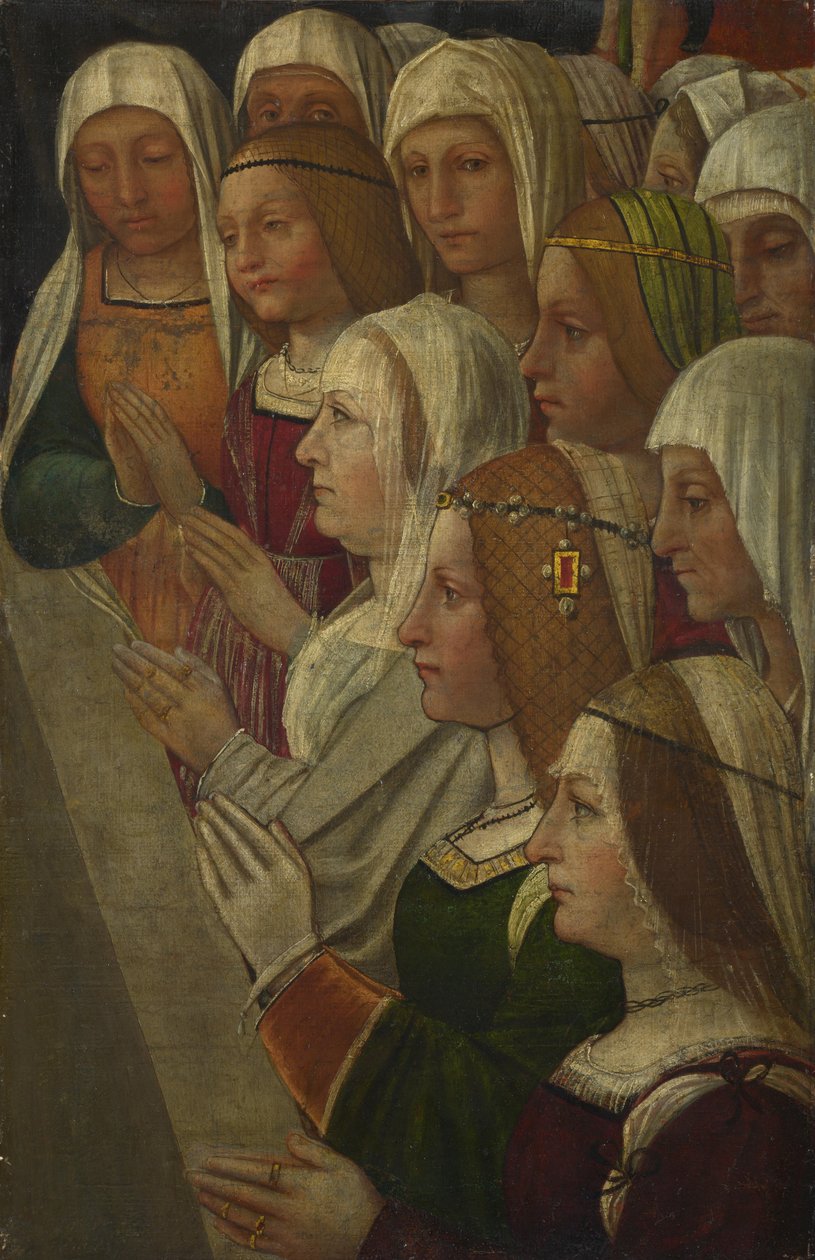 Kvinnliga medlemmar av ett brödraskap, c. 1500 av Italian Master