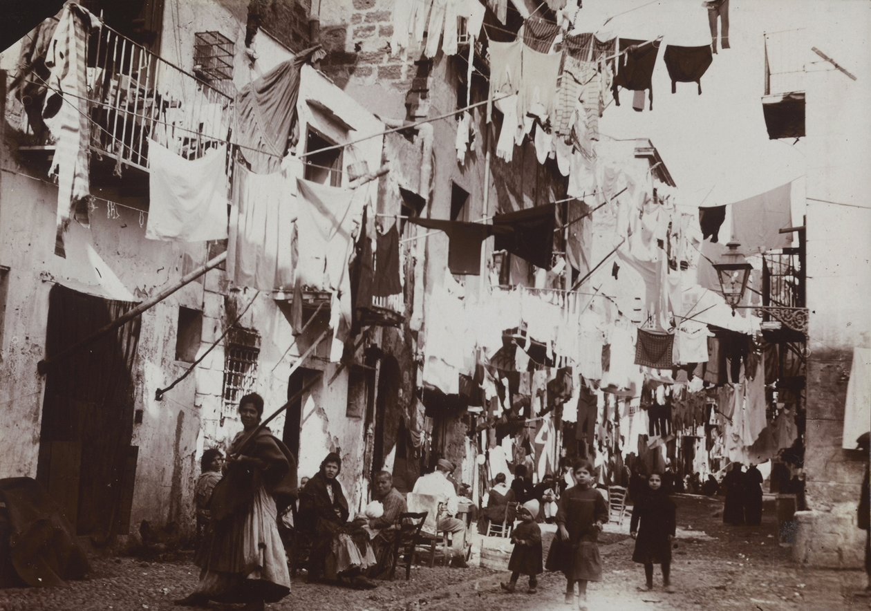 En karakteristisk gata i Palermo, 1920 av Italian Photographer