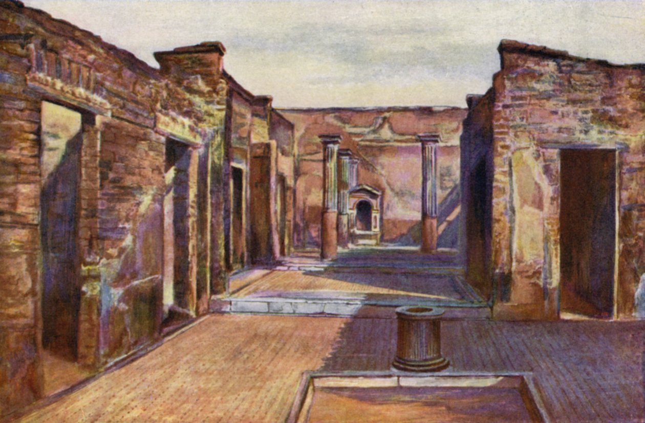Den tragiske poetens hus, Pompeji, Italien (färgfoto) av Italian Photographer