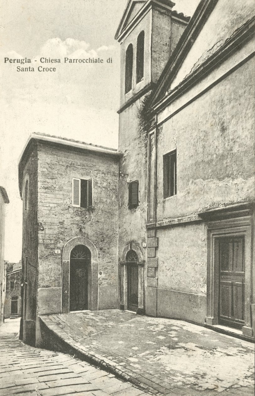 Perugia: Församlingskyrkan Santa Croce (svartvitt foto) av Italian Photographer