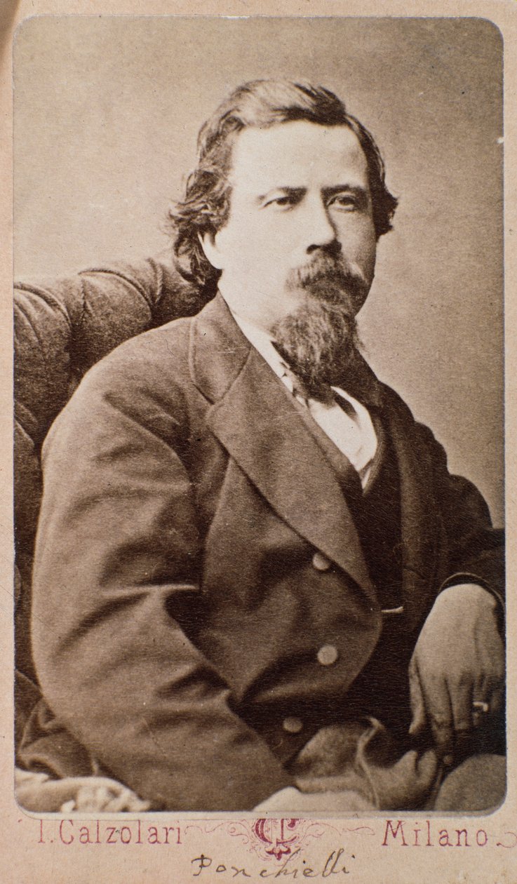 Porträtt av Amilcare Ponchielli (1834-1885) italiensk kompositör av Italian Photographer