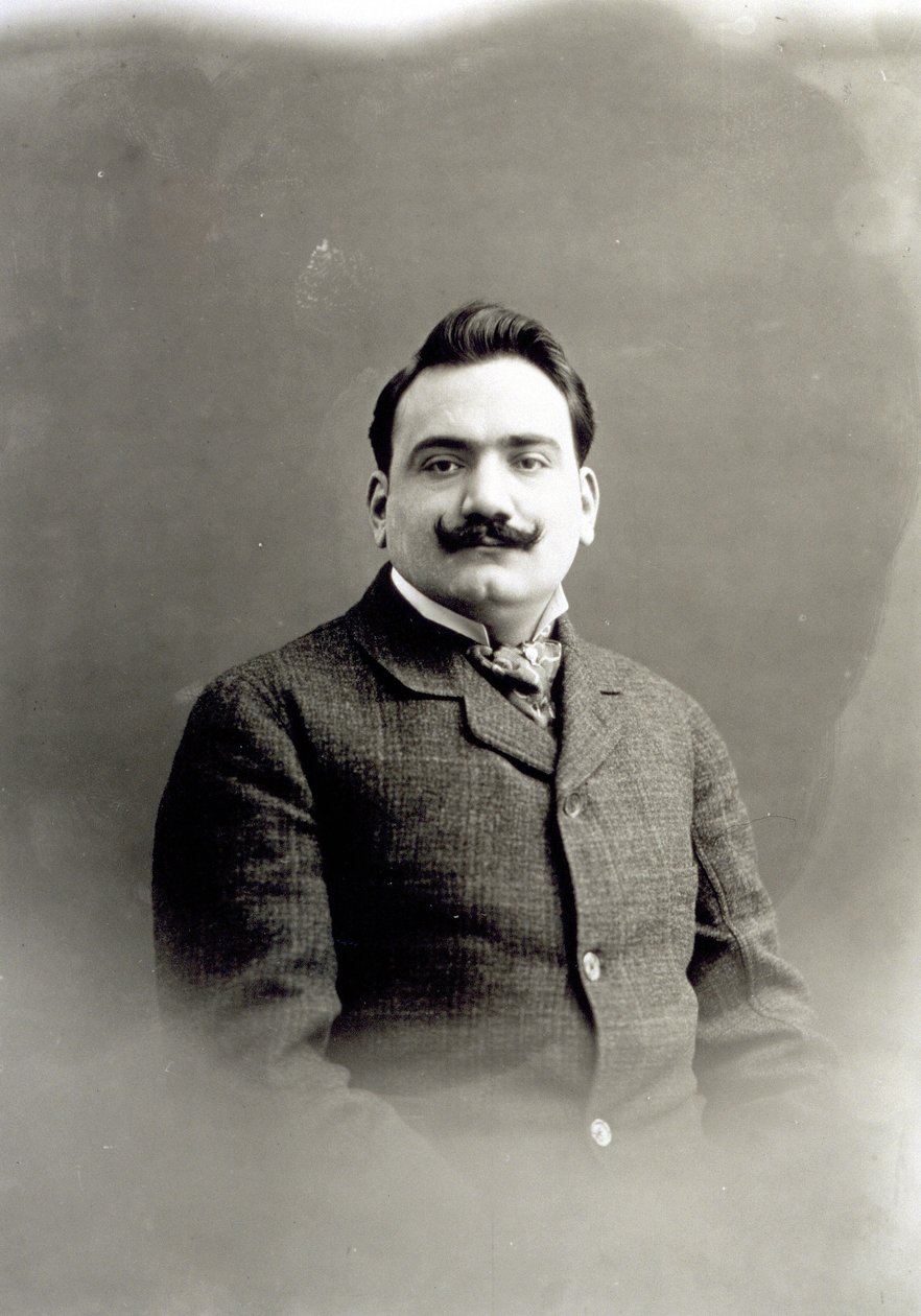 Porträtt av Enrico Caruso, ca 1900 av Italian Photographer