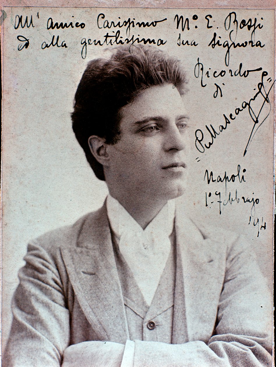 Porträtt av Pietro Mascagni (1863-1945), italiensk kompositör av Italian Photographer