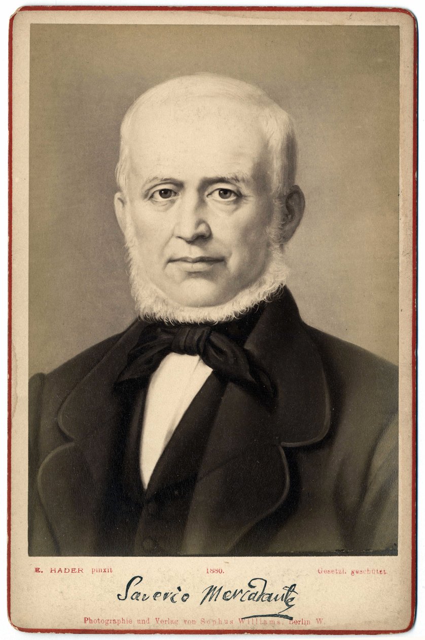 Porträtt av Saverio Mercadante (1795-1870), italiensk kompositör. av Italian Photographer