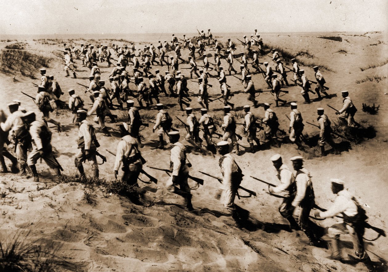 Den italienska landningen i Benghazi (eller Benghazi) (Libyen) i Cyrenaic. av Italian Photographer