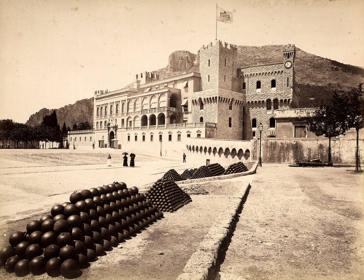 Prinsens palats i Montecarlo, i Monacos furstendöme av Italian Photographer