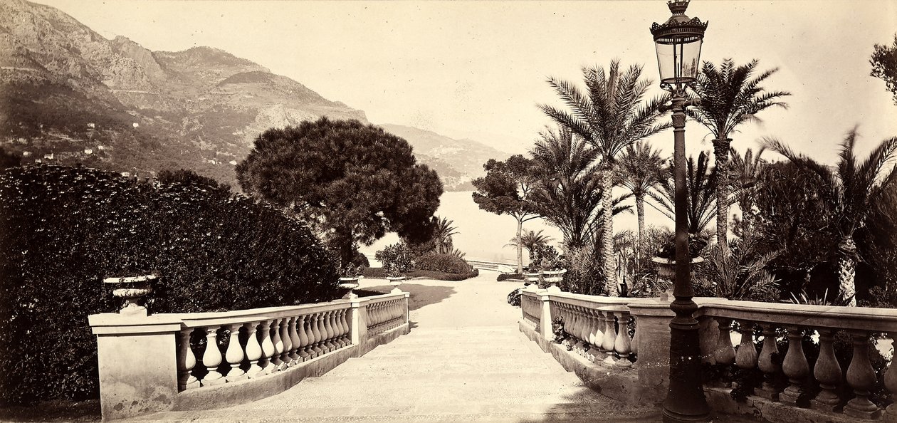 Trädgården på kasinot i Monte Carlo, i Monacos furstendöme av Italian Photographer
