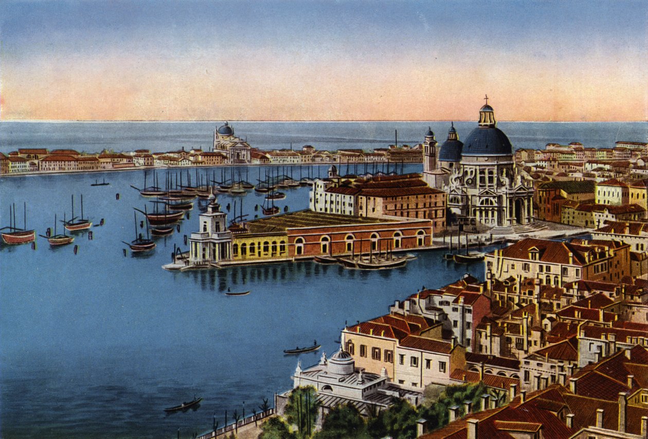 Venezia / Venedig: Panorama från Campanile (färgfoto) av Italian Photographer