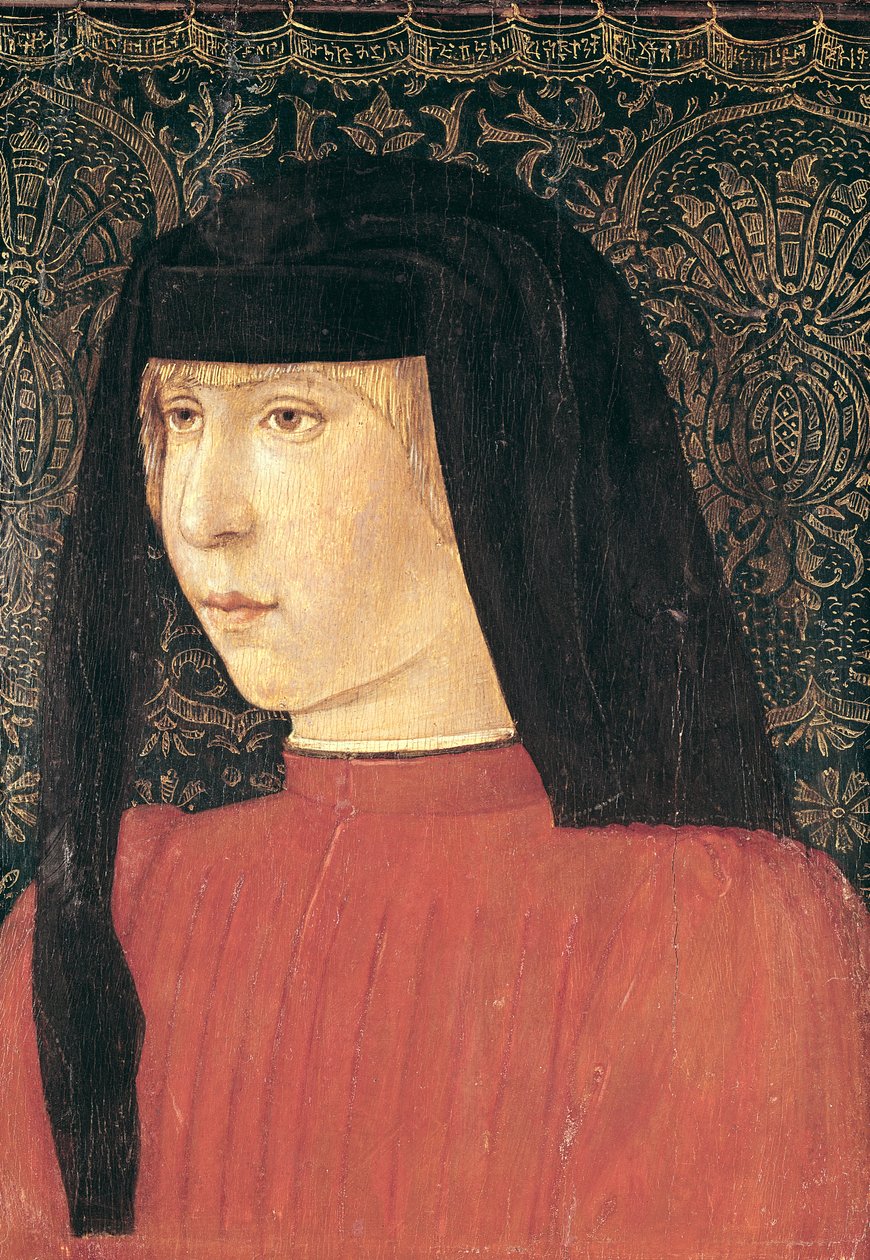 En patricier (olja på panel) av Italian School