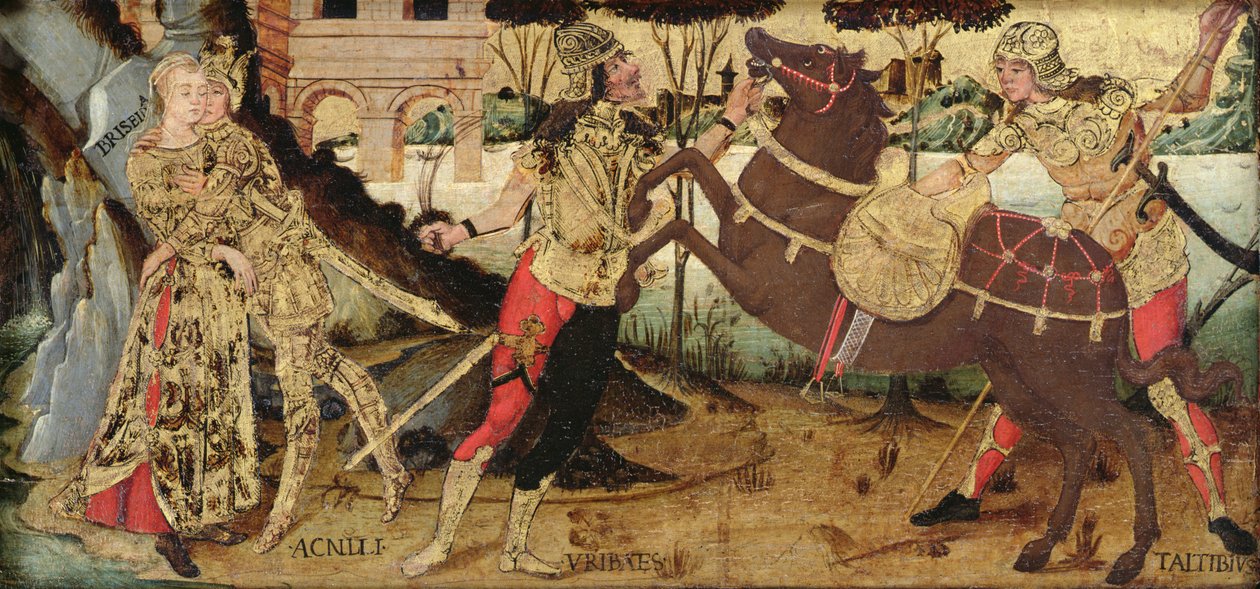 Achilles tar farväl av Briseis, Umbrian School av Italian School