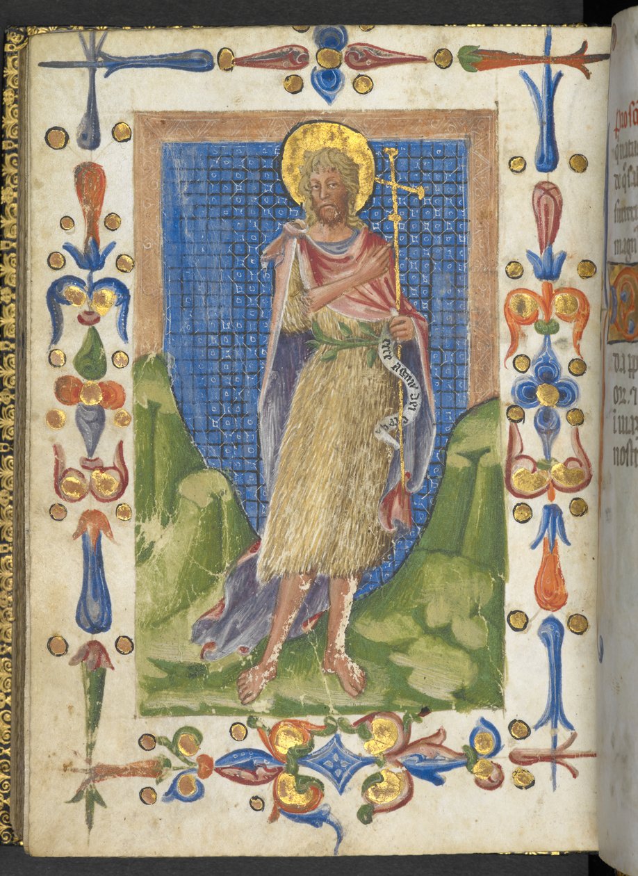 En upplyst sida från Calendarium, tidigt 1400-tal (vellum) av Italian School