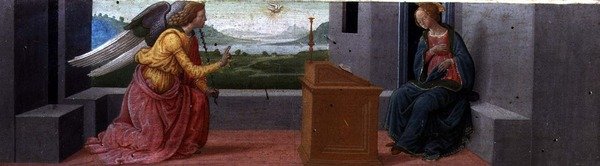 Annunciation (panel) av Italian School