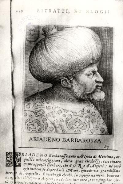Ariadeno Barbarossa (ca 1465-1546) (gravyr) (svart/vitt foto) av Italian School