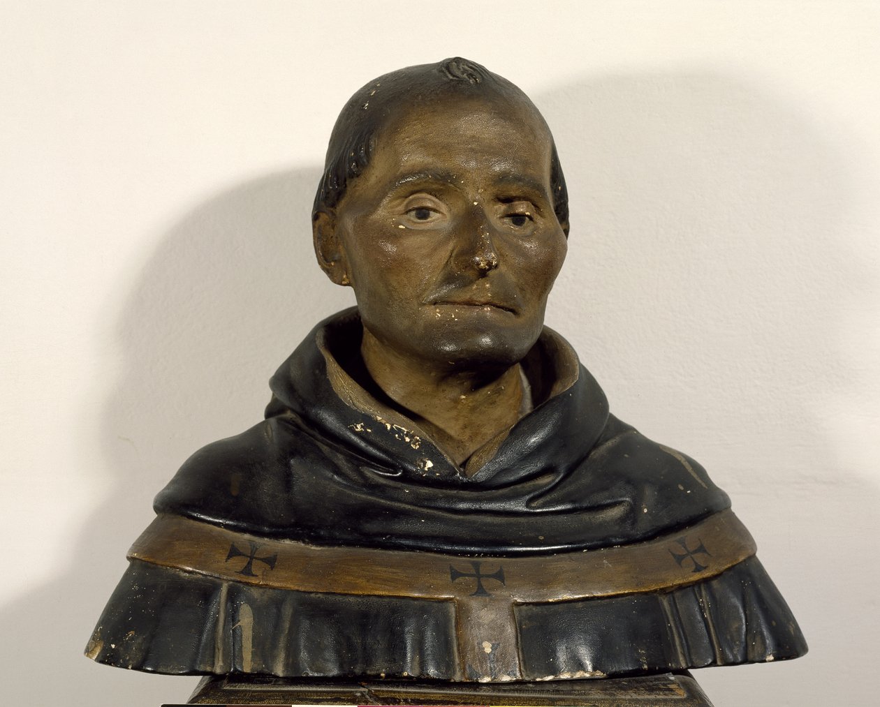 Byst av St. Antoninus (1389-1459) (målat trä) av Italian School
