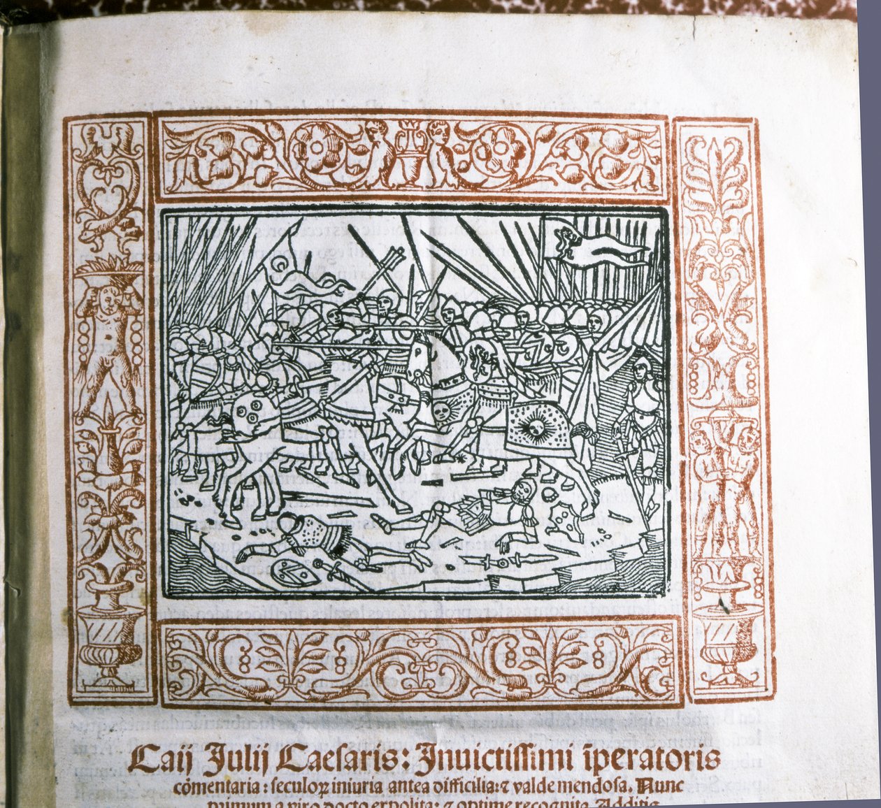 CAESAR Gaius Iulius: Illustration från Caesars "Commentarii de Bello Gallico", c.15..., c.1511 (miniatyr) av Italian School