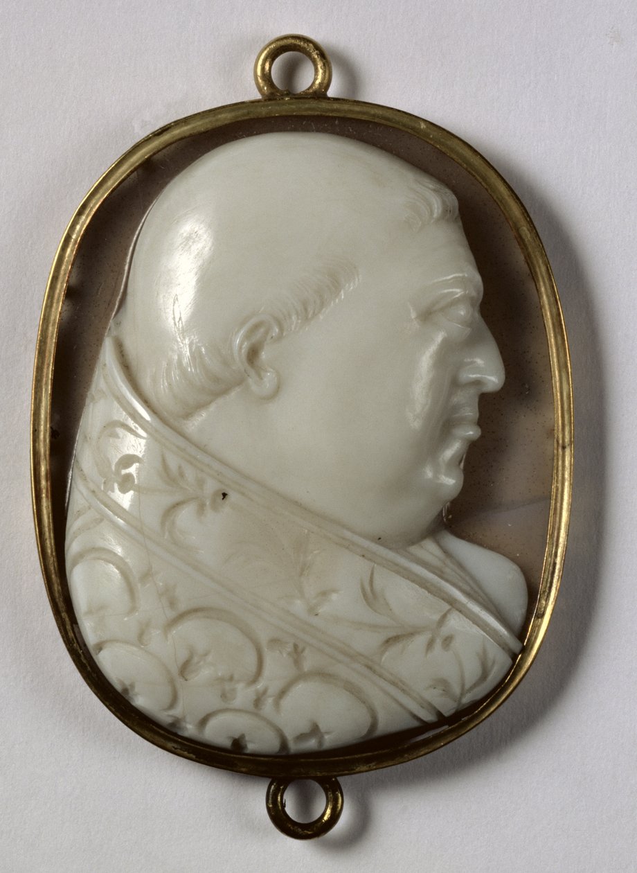 Cameo av påven Leo X (1475-1521) av Italian School