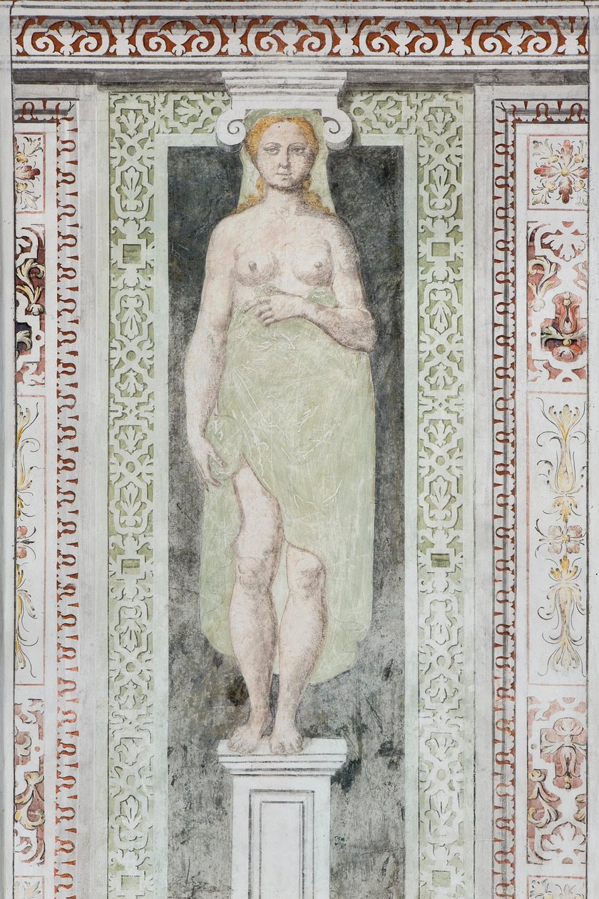Caryatid (fresk) av Italian School