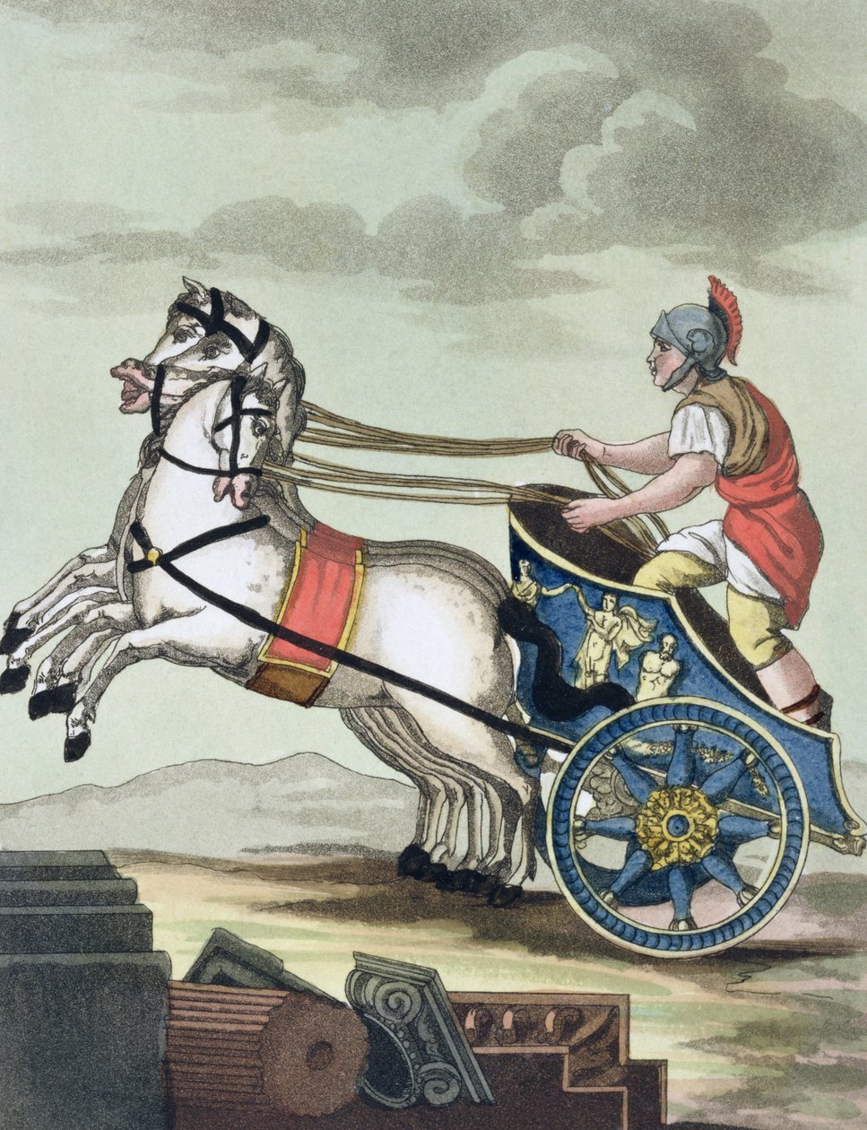 Vagnförare, från LAntica Roma, 1825 av Italian School