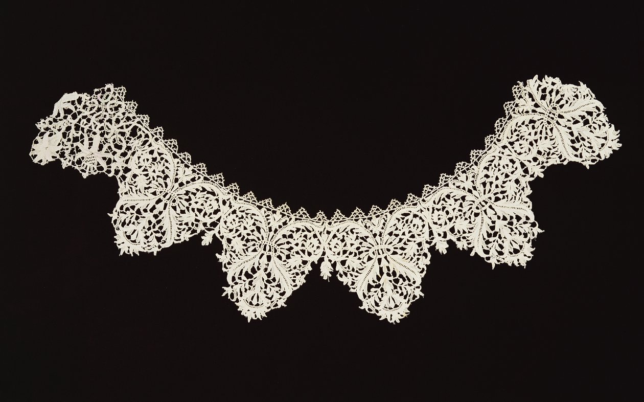Krage, från Venedig, 1625-50 (linne och nålspets) av Italian School