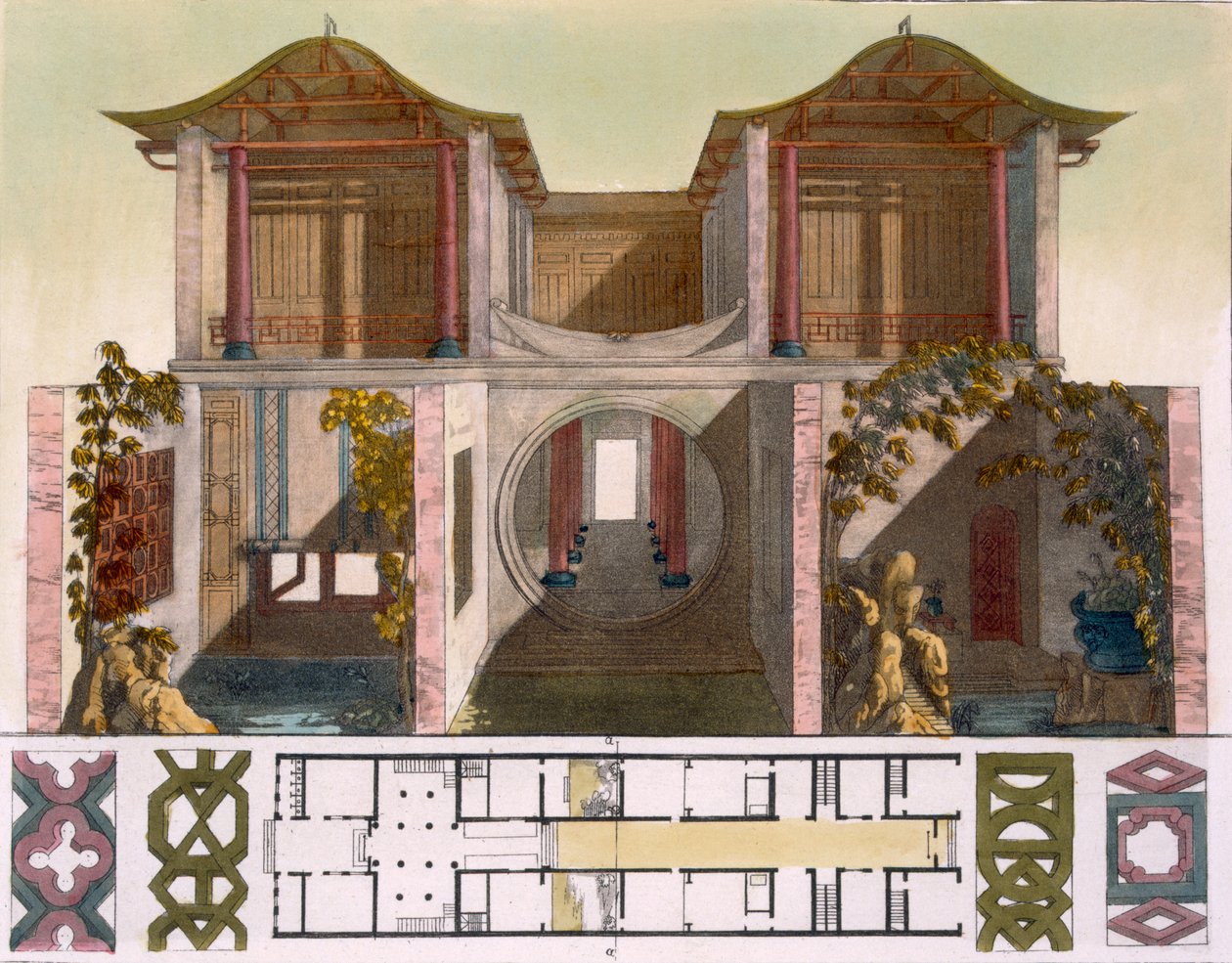 Court of Audience Hall of the Imperial Palace, Peking, c.1820-30s av Italian School