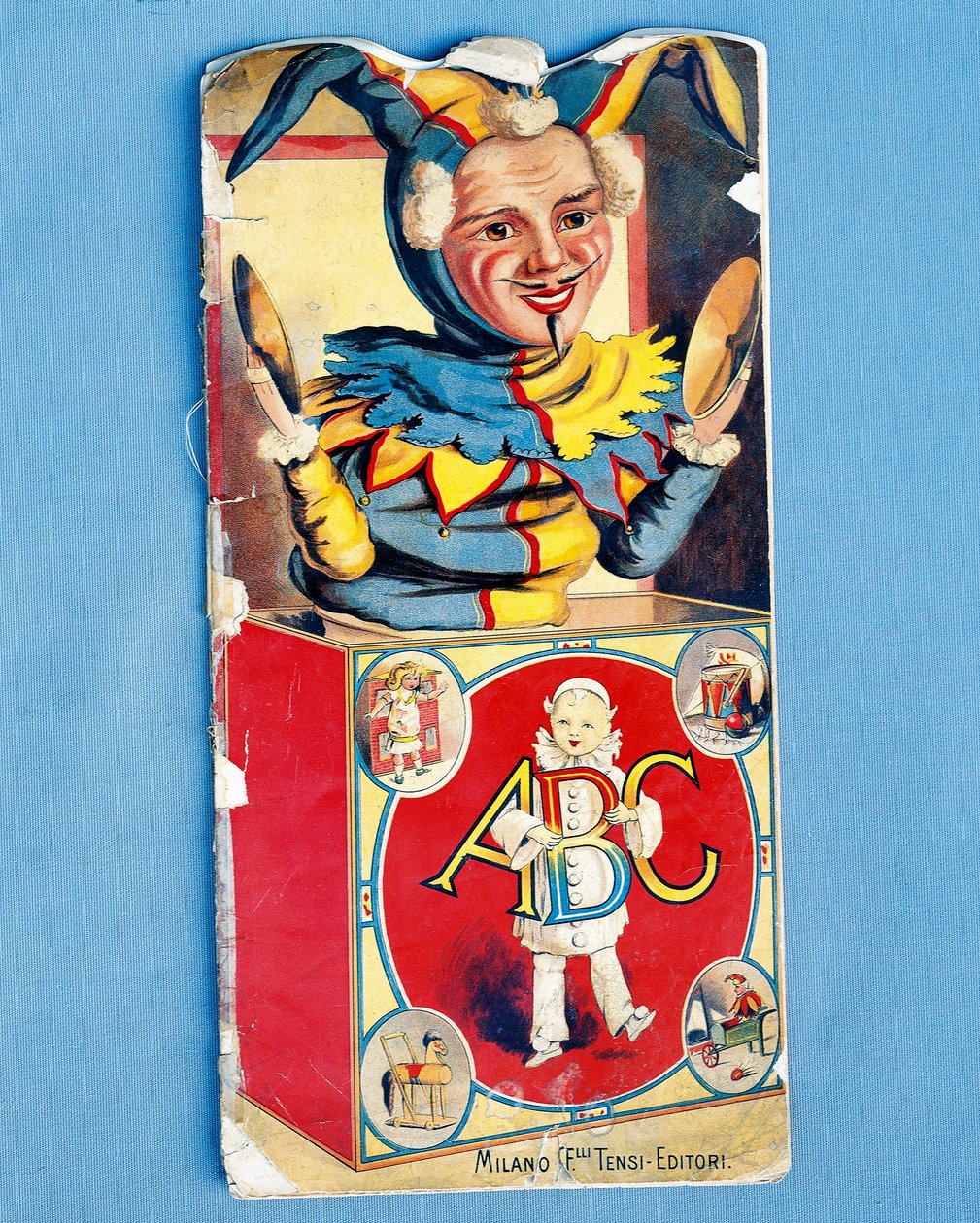 Omslag till ABC-alfabetsbok, illustrerad barnbok, utgiven av bröderna Tensi, Milano, Italien, 1900-talet av Italian School