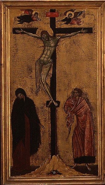 Korsfästelse (tempera på panel) av Italian School