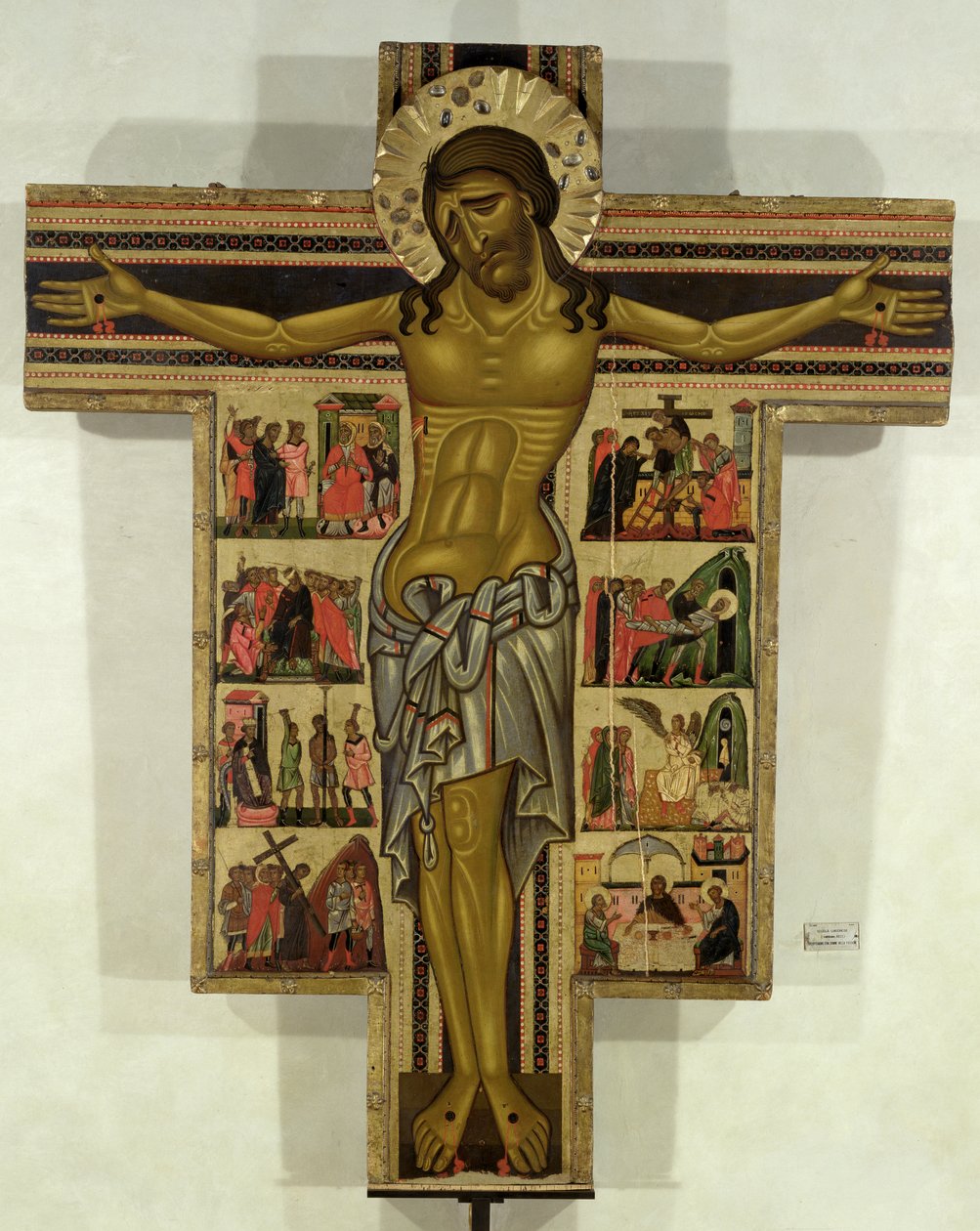 Crucifixion with Stories of the Passion, School of Lucca (tempera på panel) av Italian School