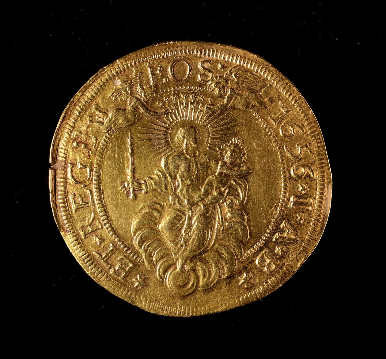 Republiken Genes valuta: 12,5 guldmynt. Diameter 61 mm. 1656. Tillbaka. Genes Museum of Strada Nuova (inv. 6453) av Italian School