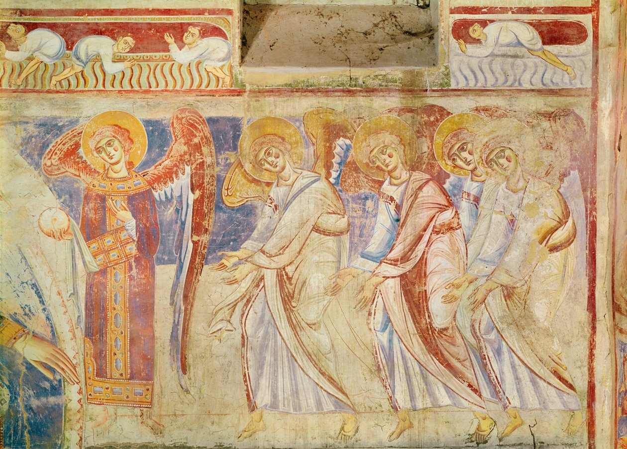 Detalj av den sista domen, c.1075-1100 av Italian School