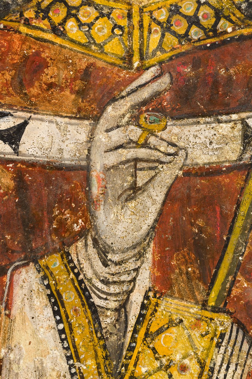 Detalj av triptyken föreställande San Cataldo, katedralens krypta av Italian School